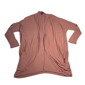 Forever 21 Knit Open Front Long Line Stretch Ribbed Cardigan Size Small Casual